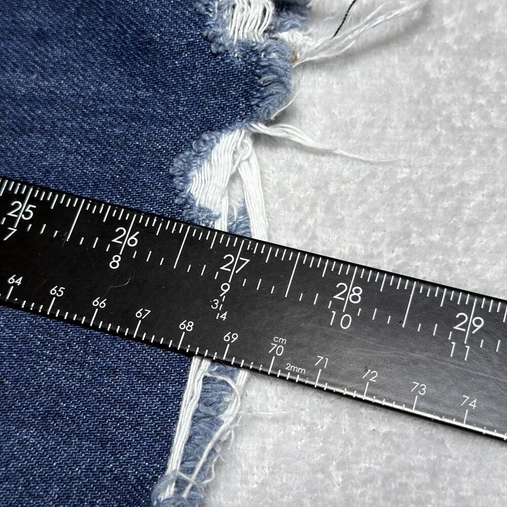American Eagle Distressed Wide Leg Crop - Size 10 Long - Button Fly/Raw Hem - Picture 5 of 16